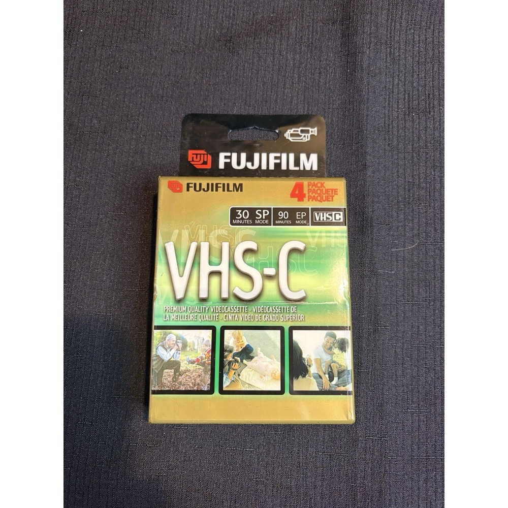 2 Pack New Sealed Fuji Fujifilm VHS-C Analog Video Tapes 30 min SP 90 min EP